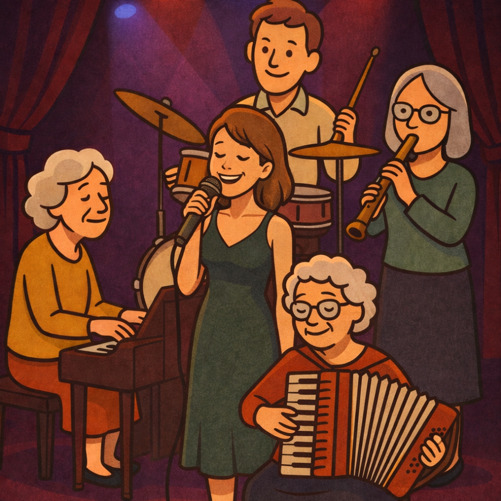 Harmonika, bas eller guitar 