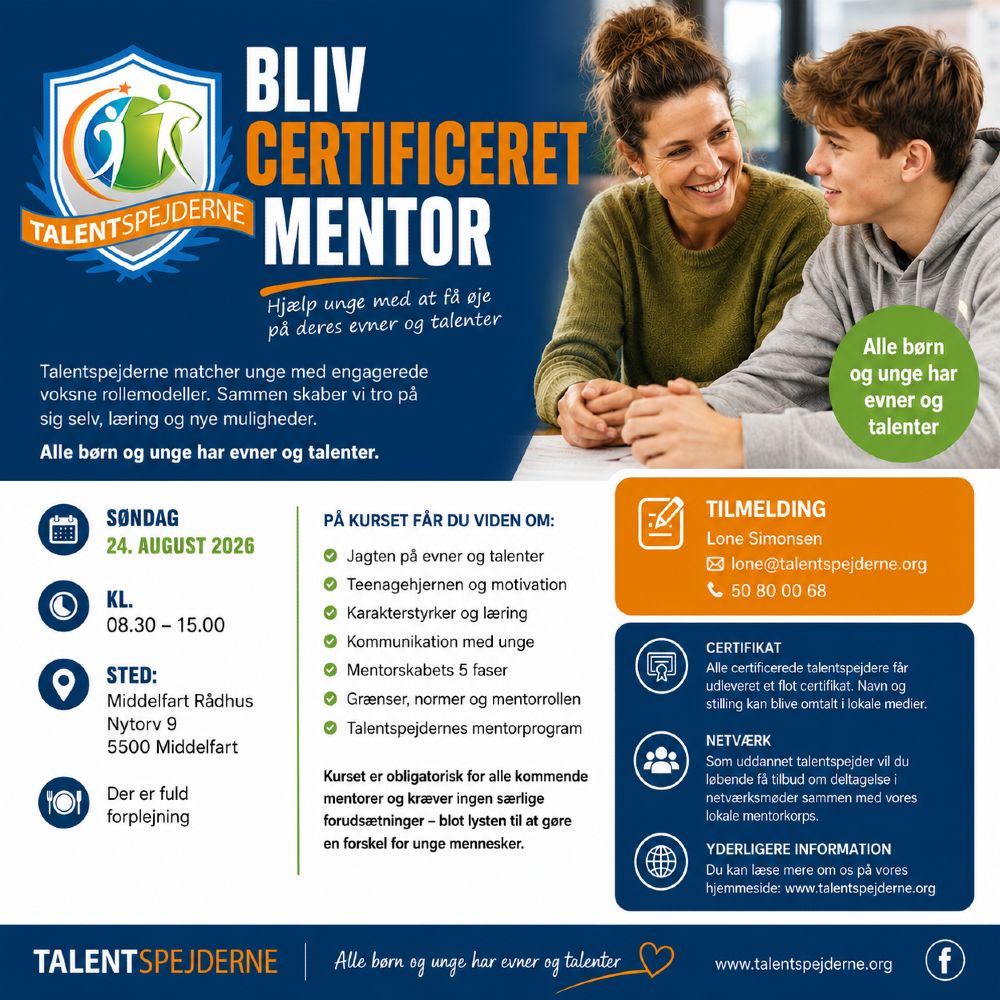 Talentspejderne Gratis mentorkursus